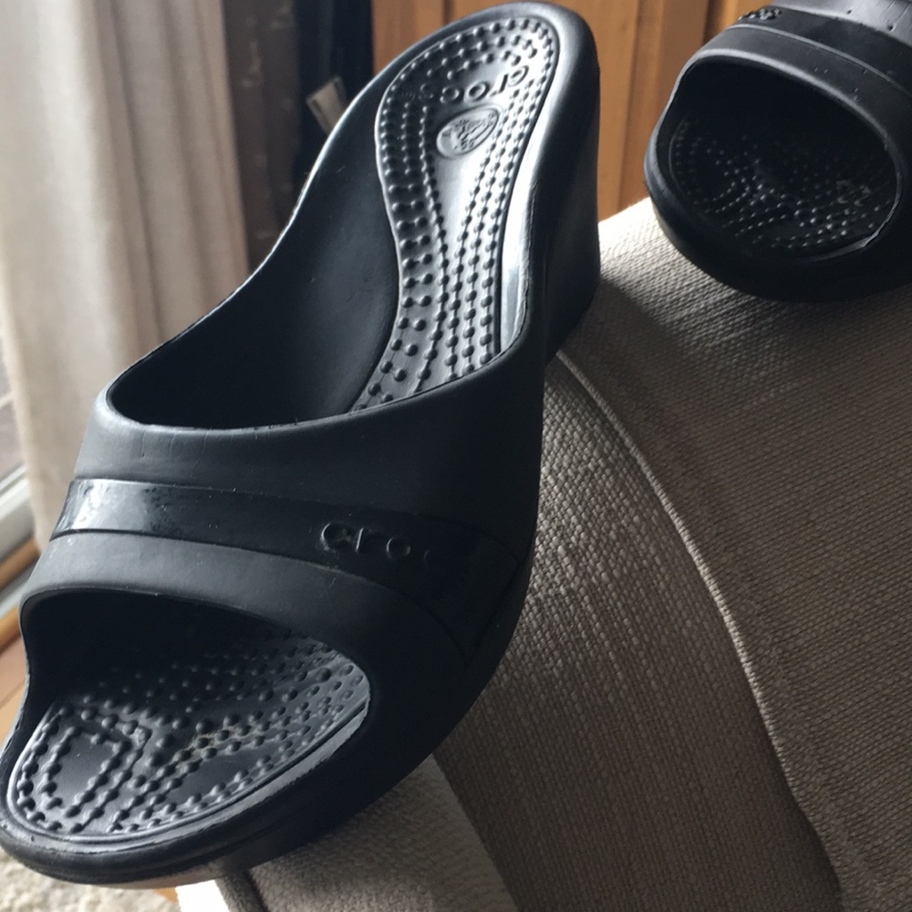Crocs slip on wedges